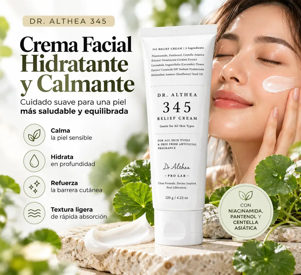 💚 Althea 345™ | Crema Facial Calmante e Hidratante 120g