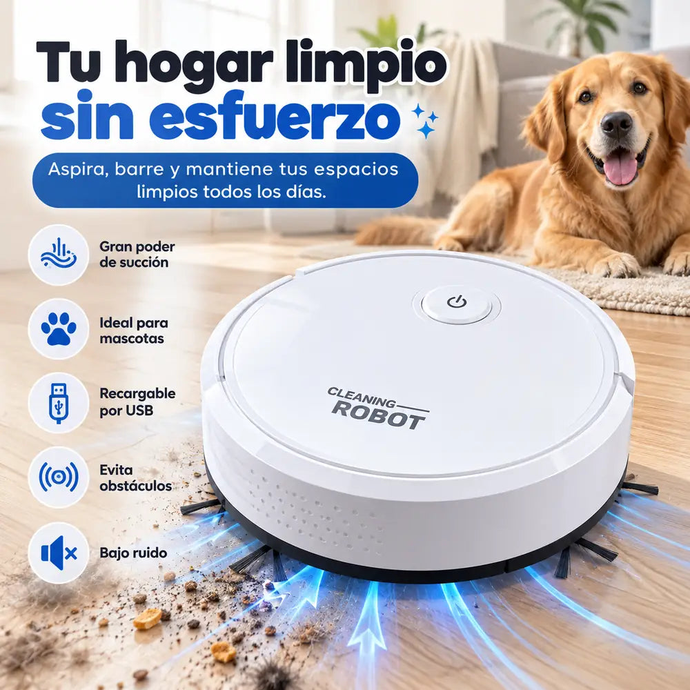 🤖 CleanBot™️ | Aspiradora Robot Inteligente para el Hogar ✨