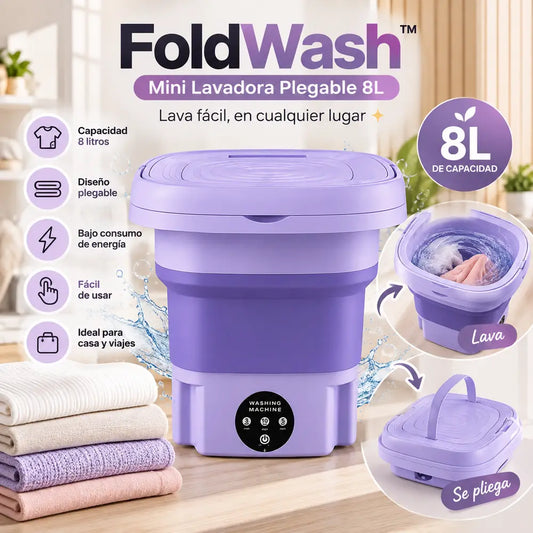 🫧 FoldWash™ | Mini Lavadora Plegable 8L ✨
