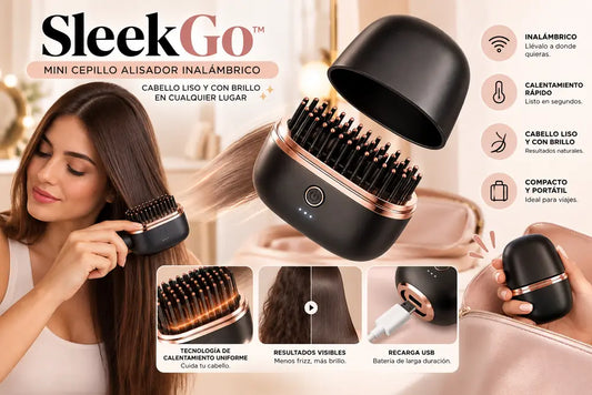 💇‍♀️ SleekGo™ | Mini Cepillo Alisador Inalámbrico ✨