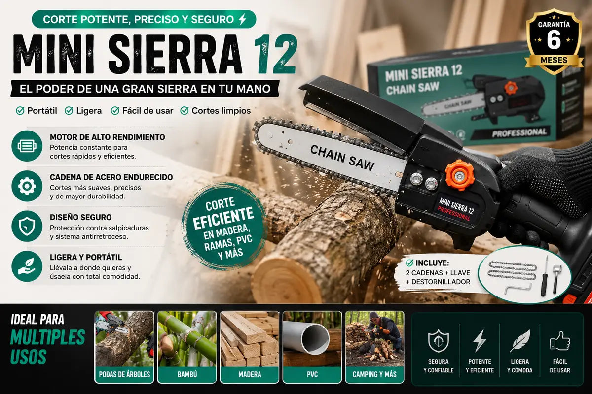 🪚 CutPro™️ | Mini Sierra Eléctrica Portátil para Cortes Precisos ⚡